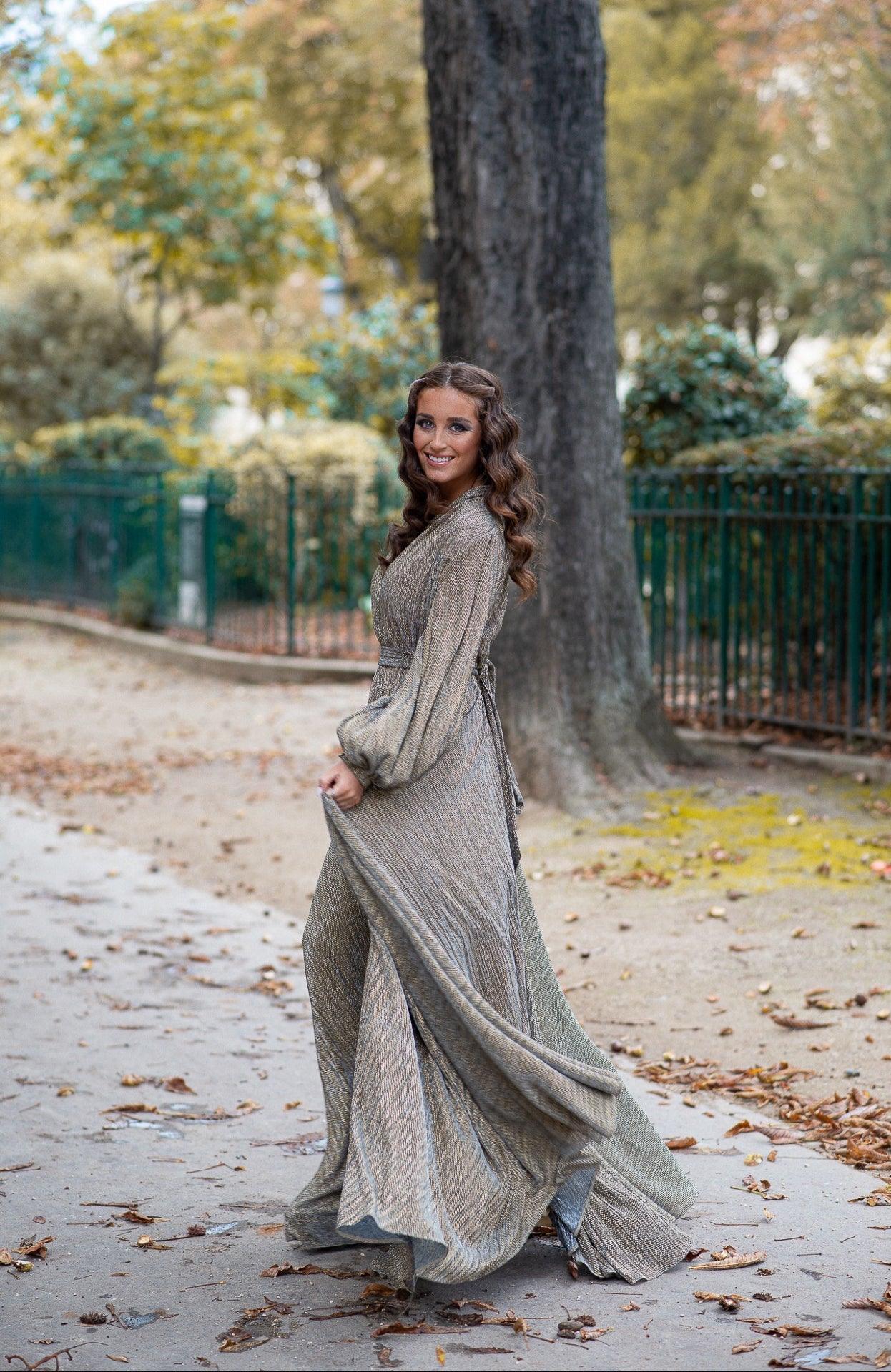 Robe LMV Zenith Taille 38/40 Couleur Prune - Polyester, Manches Longues, Neuve Sans étiquette