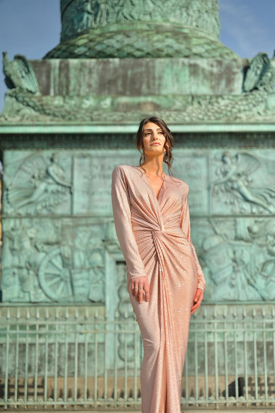 Robe  Serena rose gold - Maison Lou