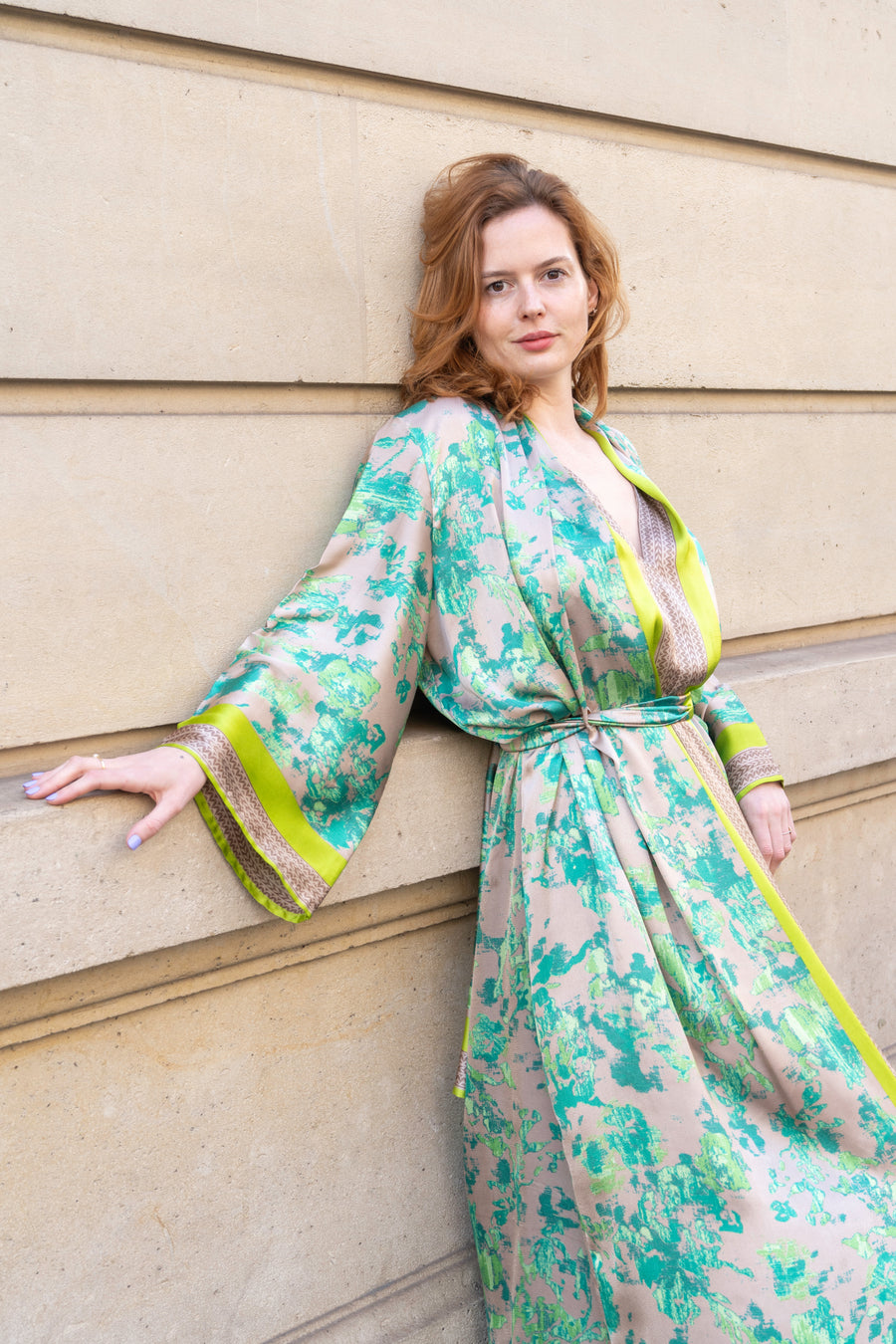 Kimono Robe Longue Maya Floral Robe Longue Style Kimono Robe