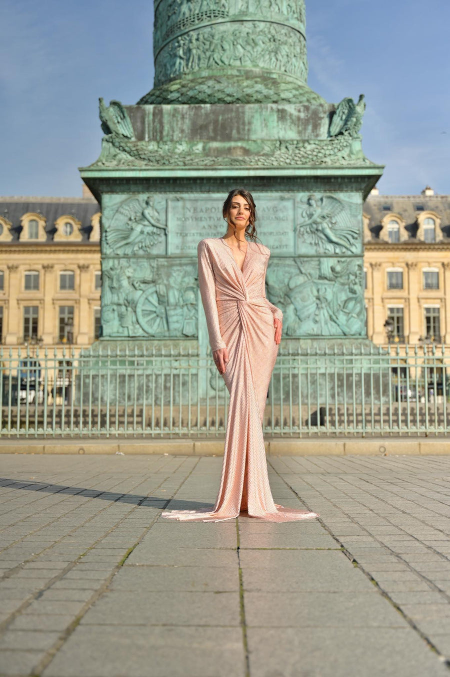 Robe  Serena rose gold - Maison Lou