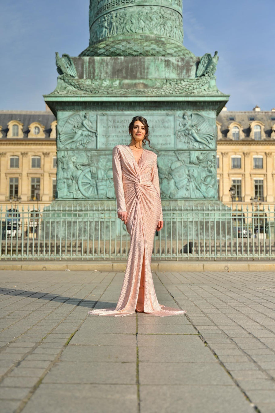 Robe  Serena rose gold - Maison Lou