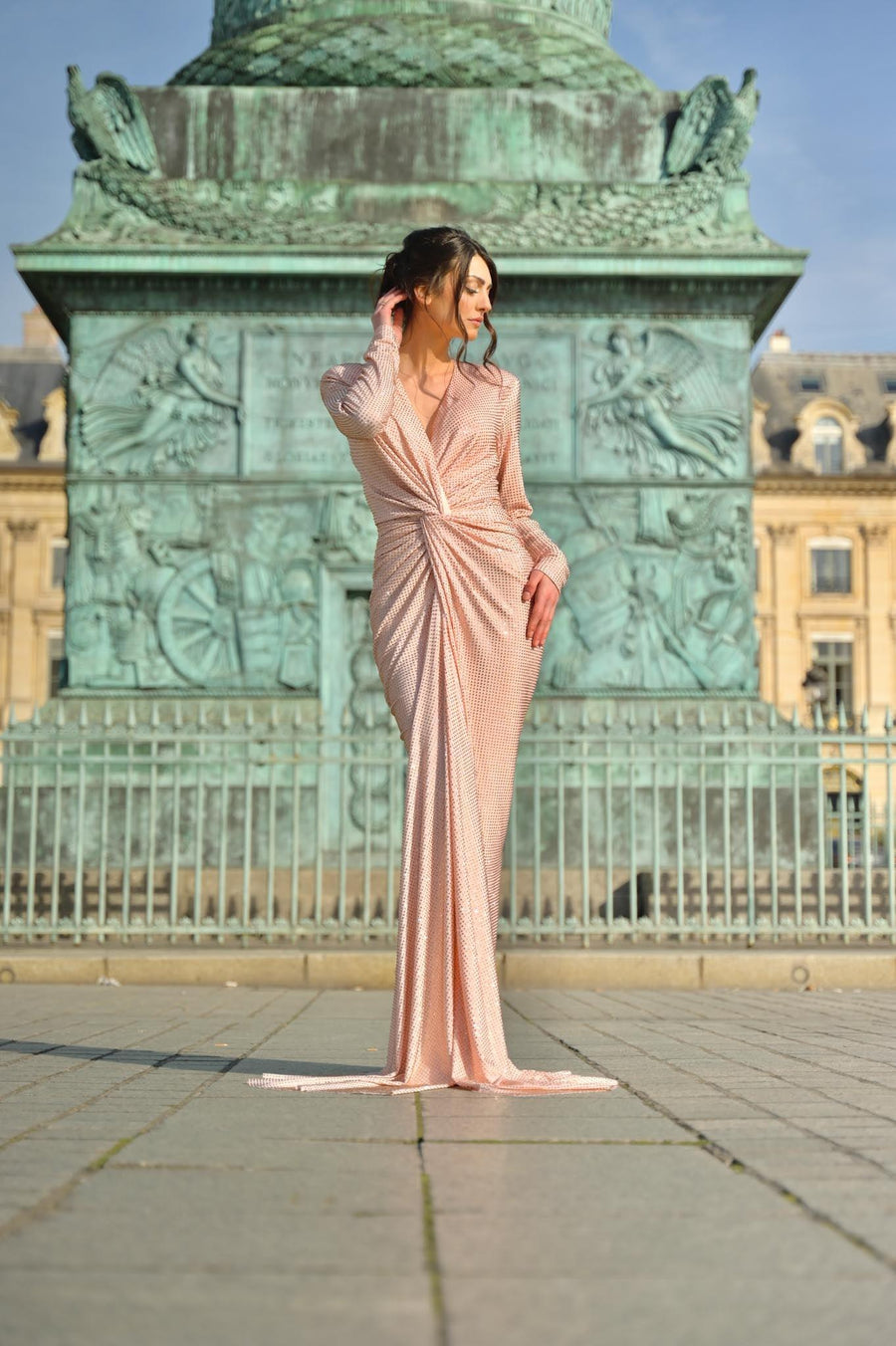 Robe  Serena rose gold - Maison Lou