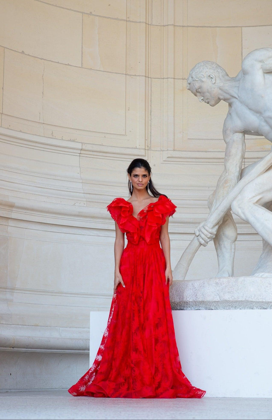 Robe Merida plumetis rouge - Maison Lou