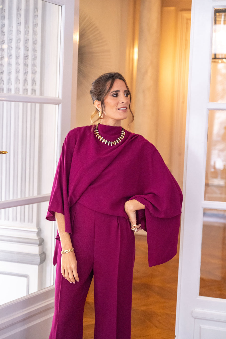 Combinaison à cape violette – Maison Lou