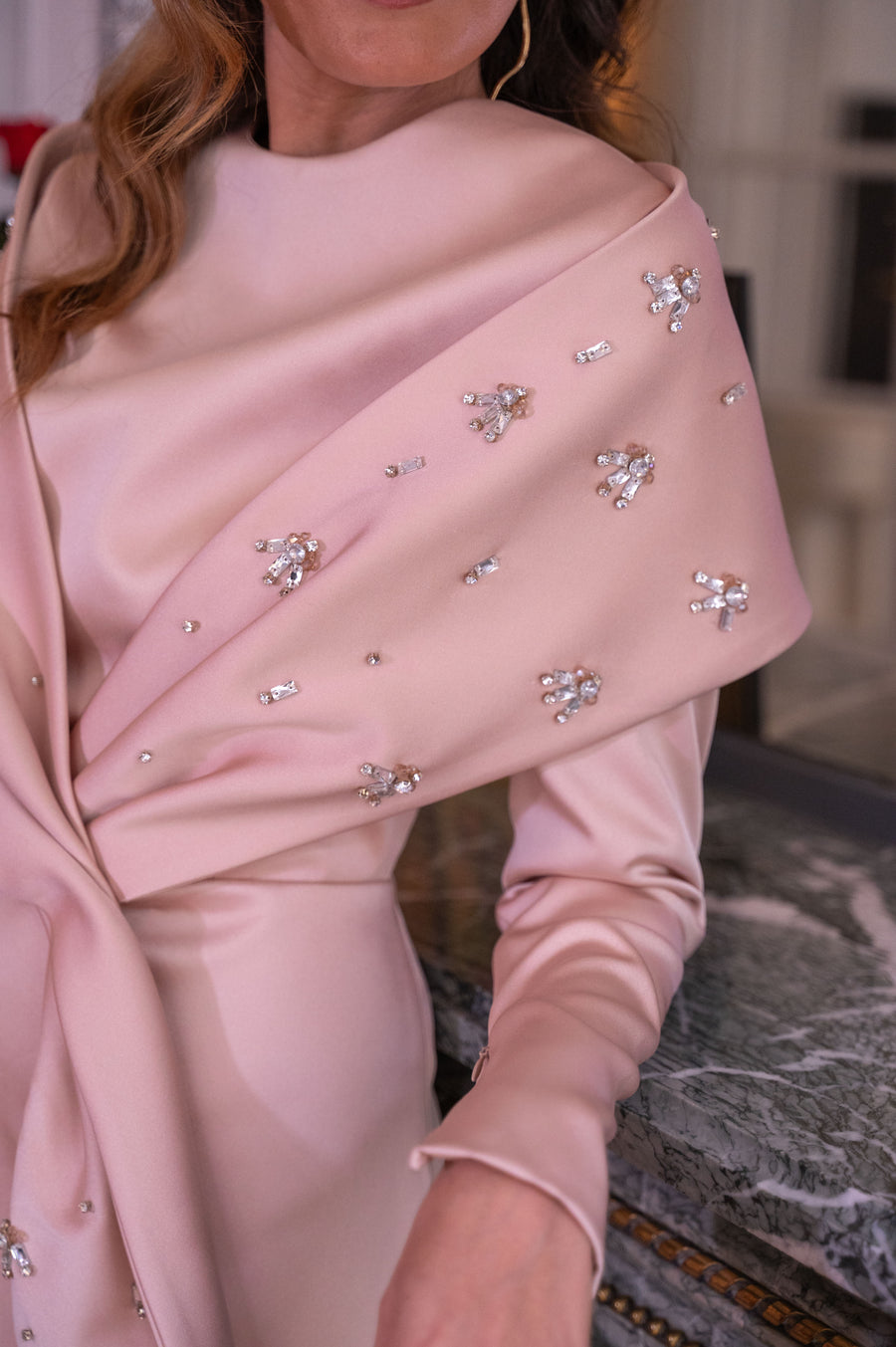 Robe Élysée rose pâle