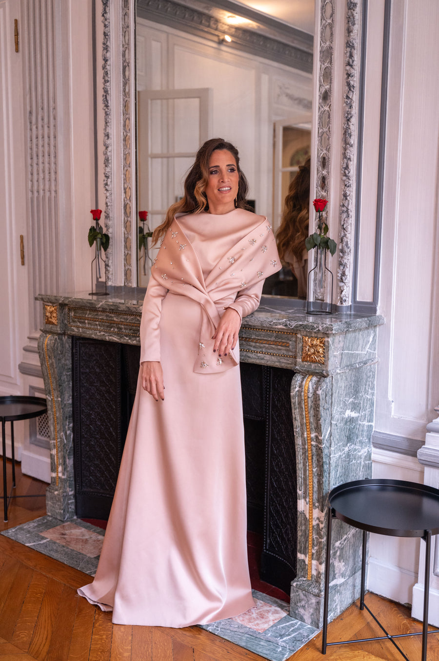 Robe Élysée rose pâle