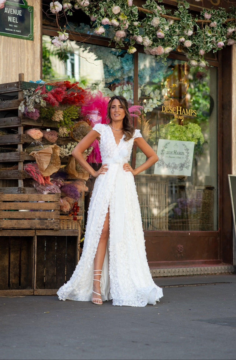 Robe Rimini fleurs blanches - Maison Lou