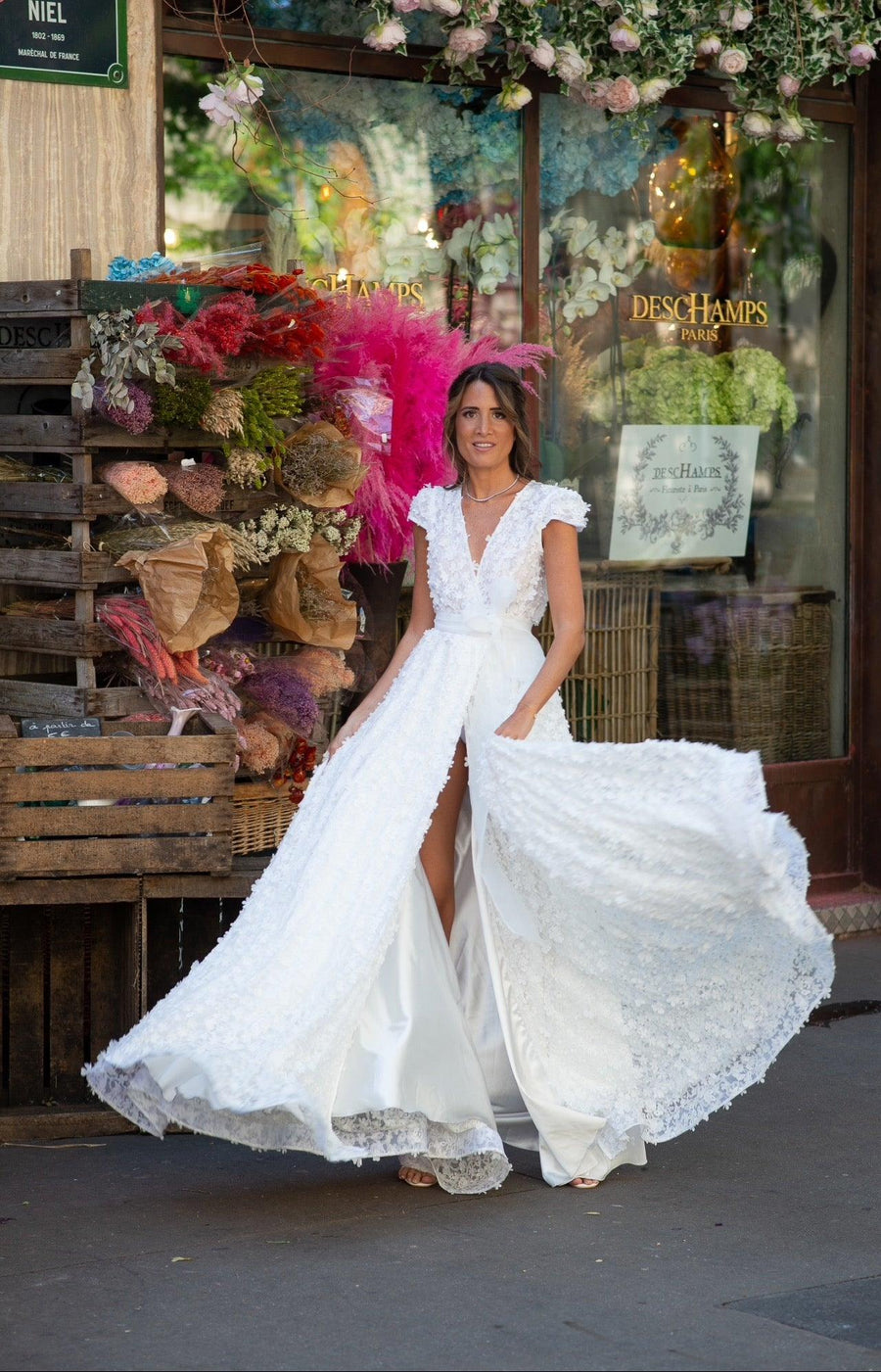 Robe Rimini fleurs blanches - Maison Lou