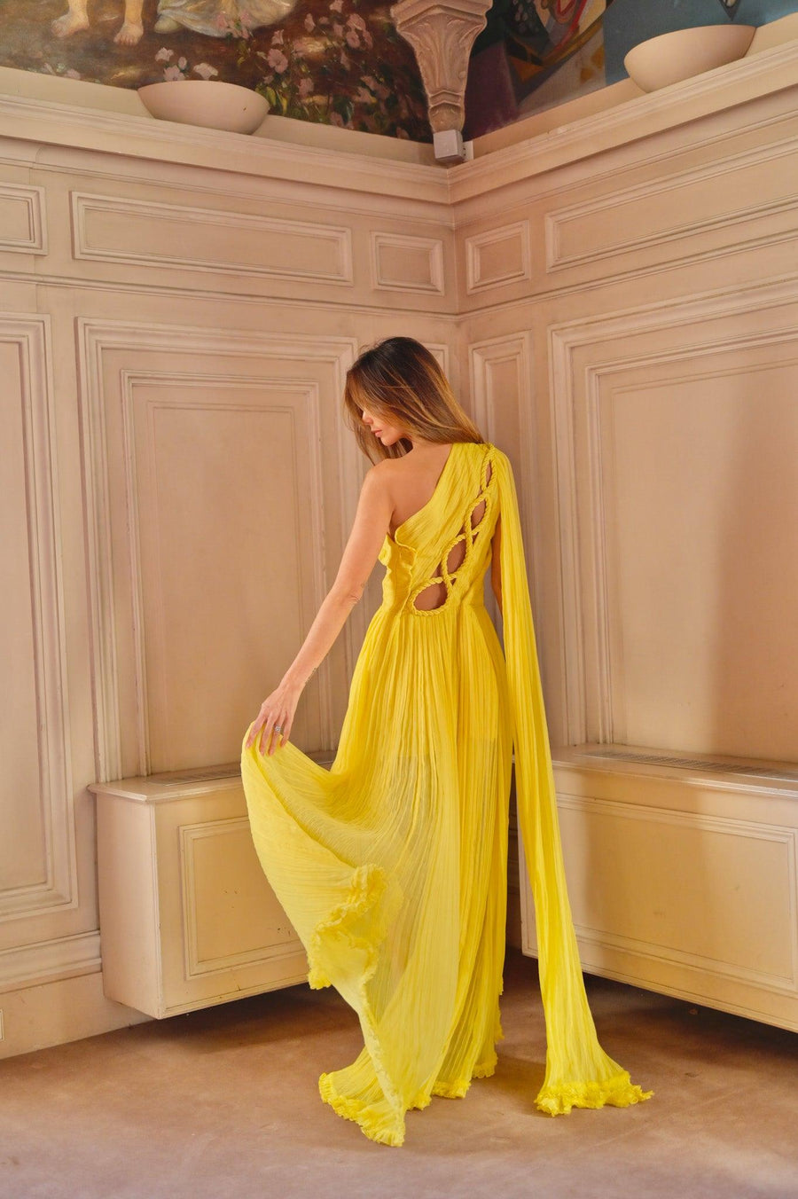 Robe Malaga jaune - Maison Lou