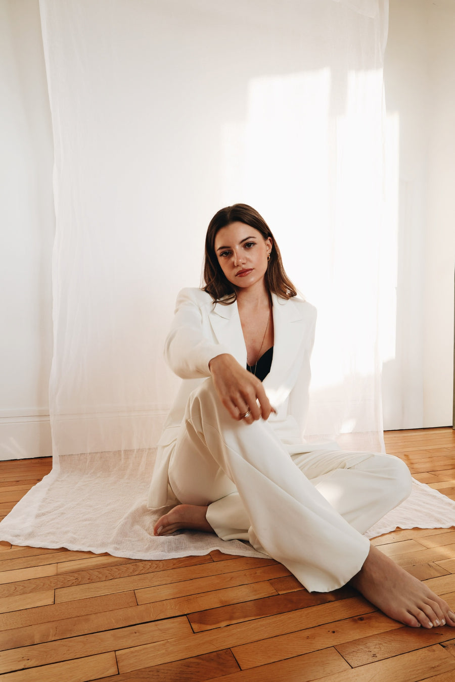 Ensemble smocking blanc