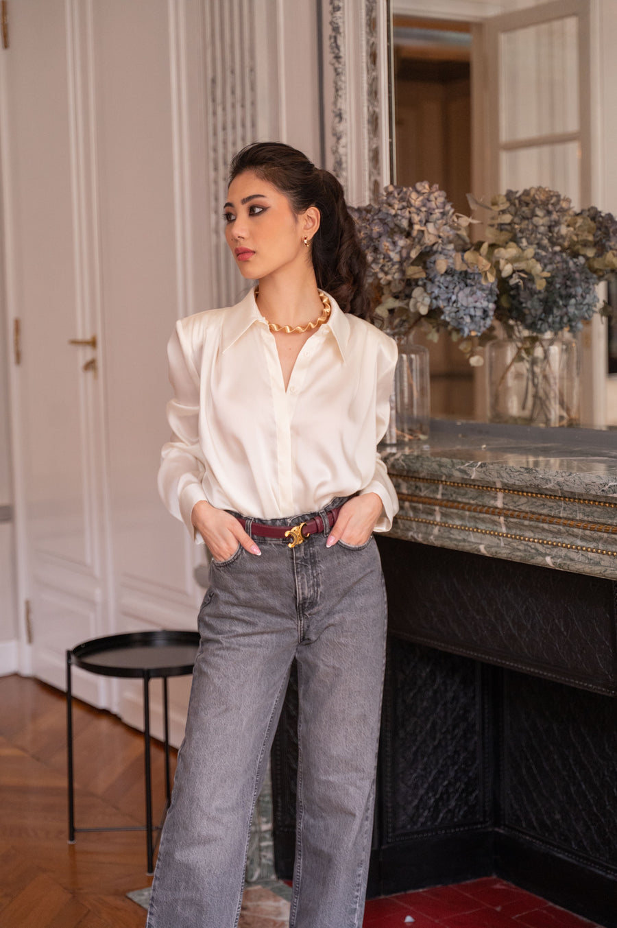 Body Siena en soie blanc