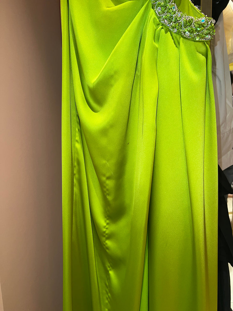 Vente robe Caroline vert anis