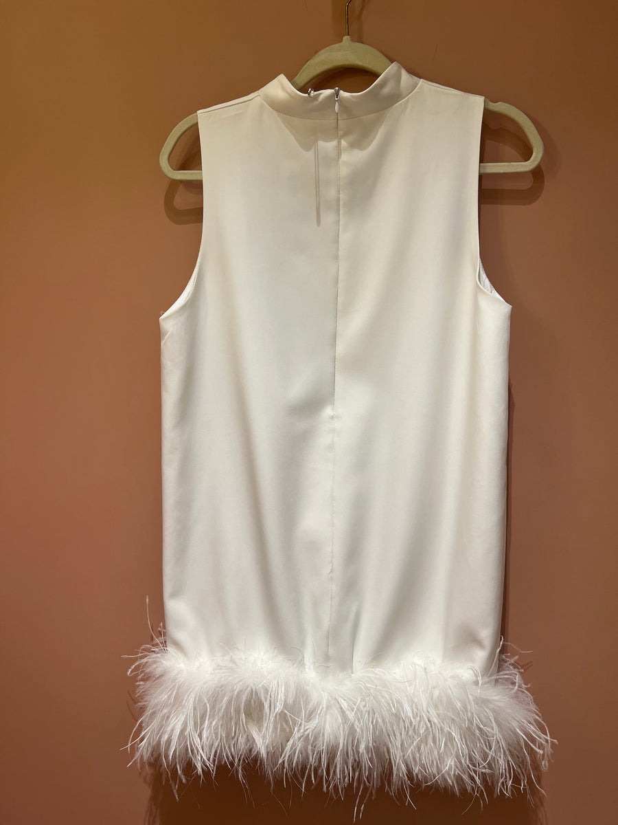 Vente robe Piotre plume blanche