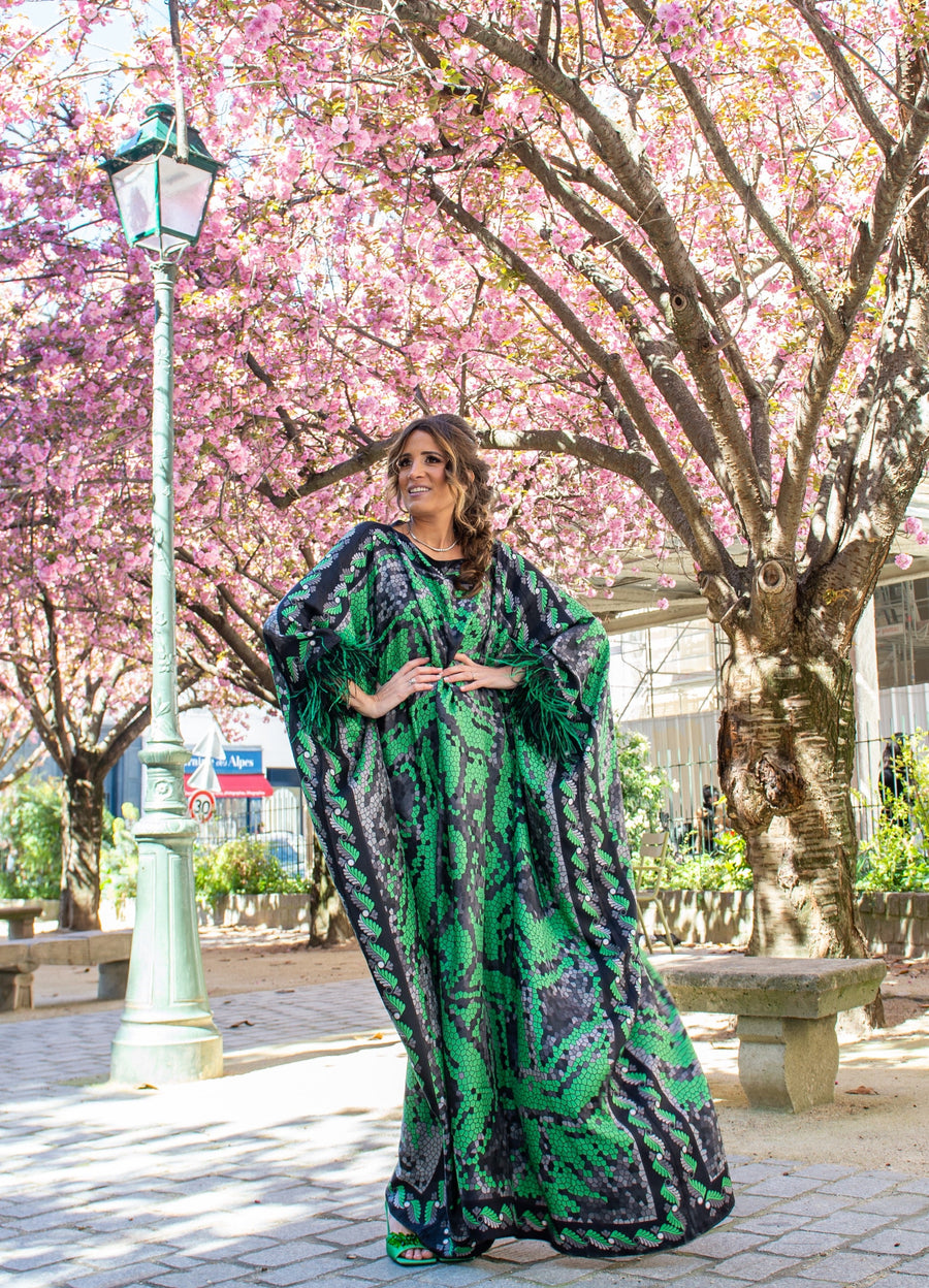 Vente Robe Mosaïque verte et noire