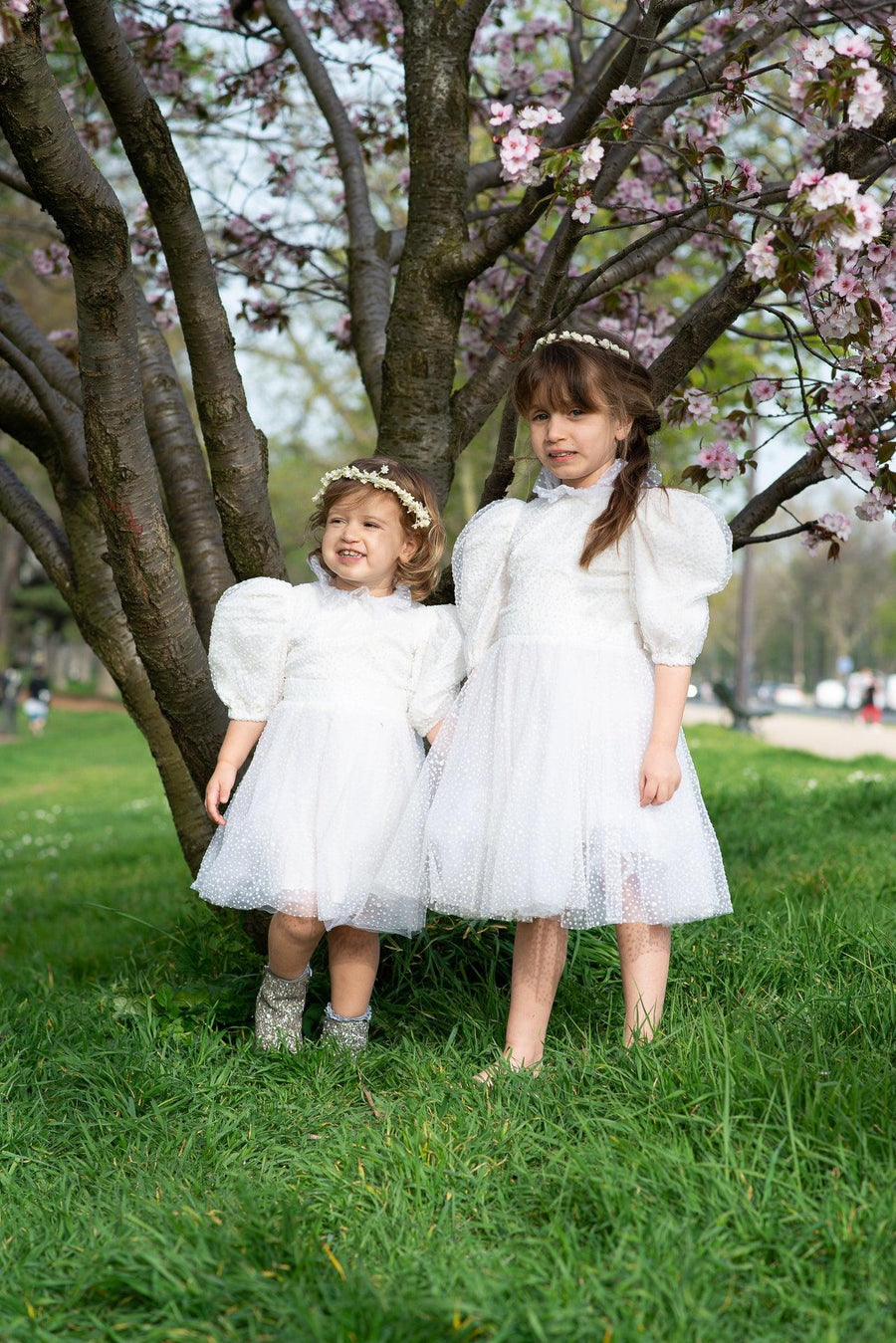 Robe blanche en tulle - Modèle petite fille - Maison Lou